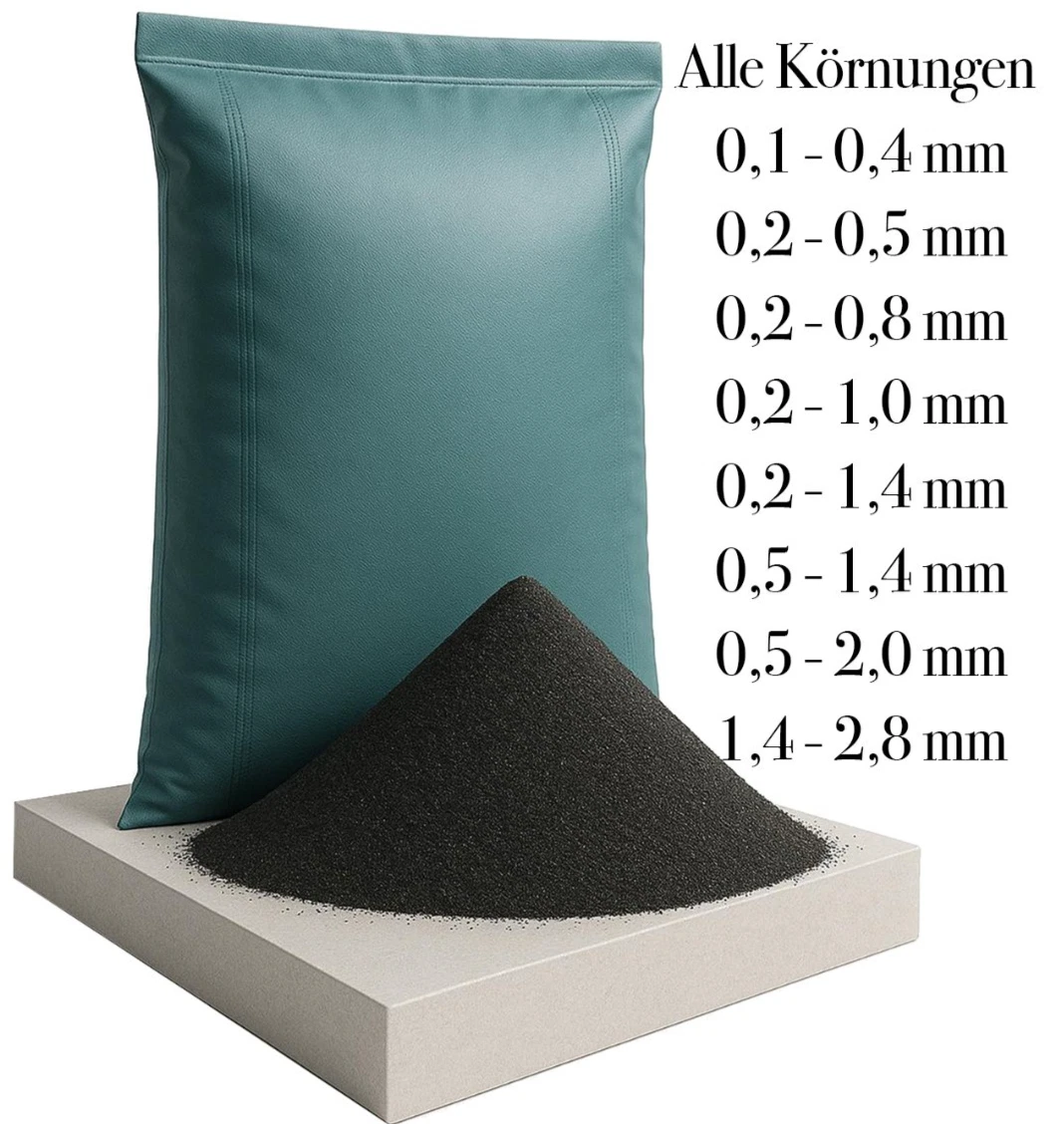 Kupferschlacke Strahlmittel Nahaufnahme